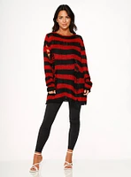 Black Red Stripe Sweater