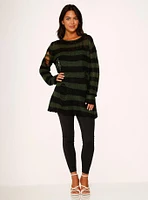 Black Green Stripe Sweater