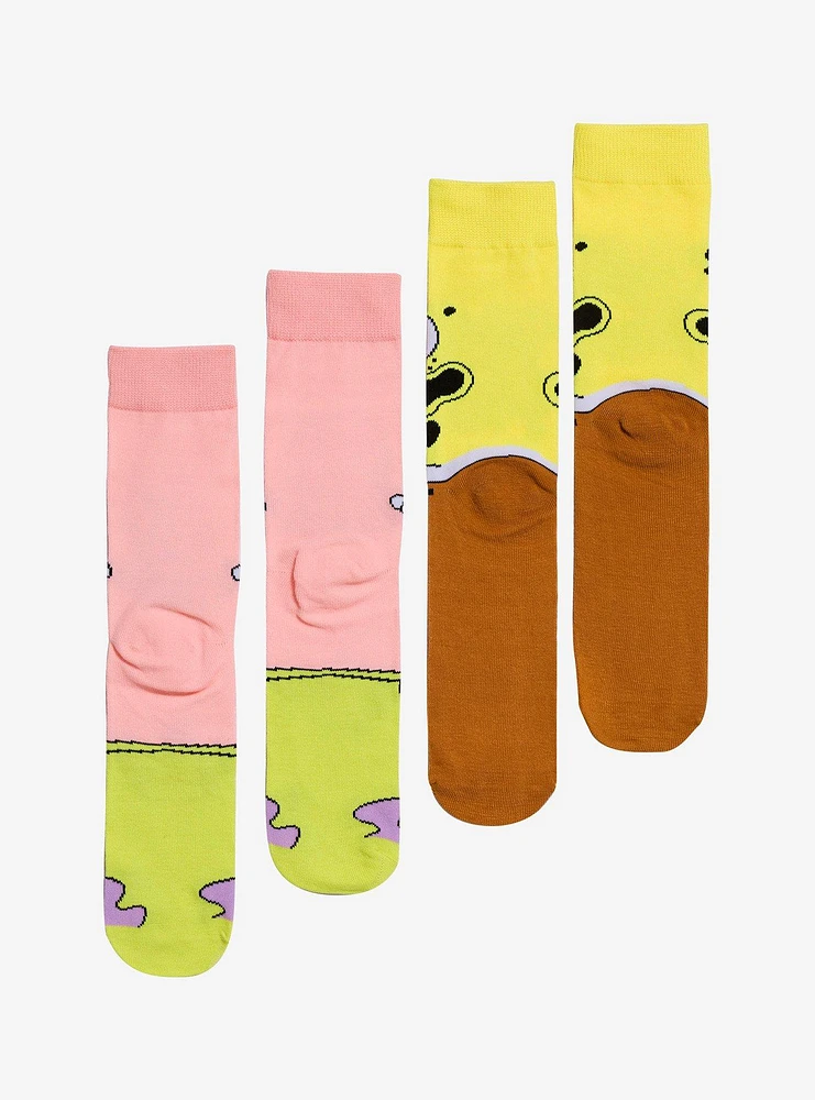 SpongeBob SquarePants Big Smile Crew Socks 2 Pair