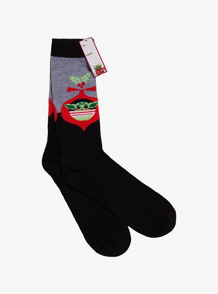 Star Wars The Mandalorian Grogu Holiday Crew Socks