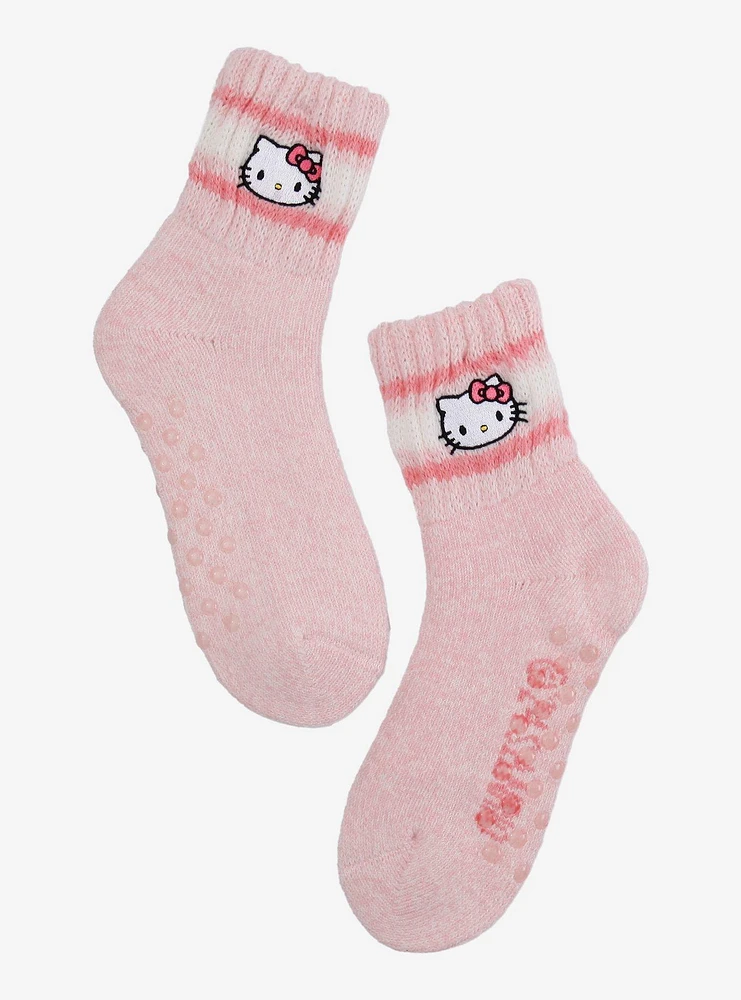 Hello Kitty Stripe Marled Cozy Slipper Socks