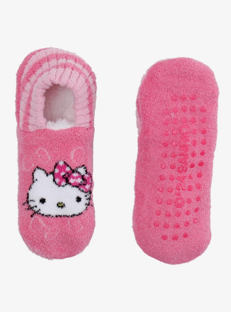 Hello Kitty Stripe Cozy Slipper Socks