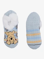 Disney Winnie The Pooh Floral Stripe Cozy Slipper Socks