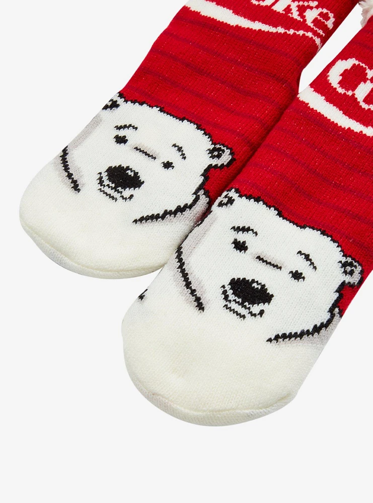 Coca-Cola Polar Bear Cozy Slipper Socks