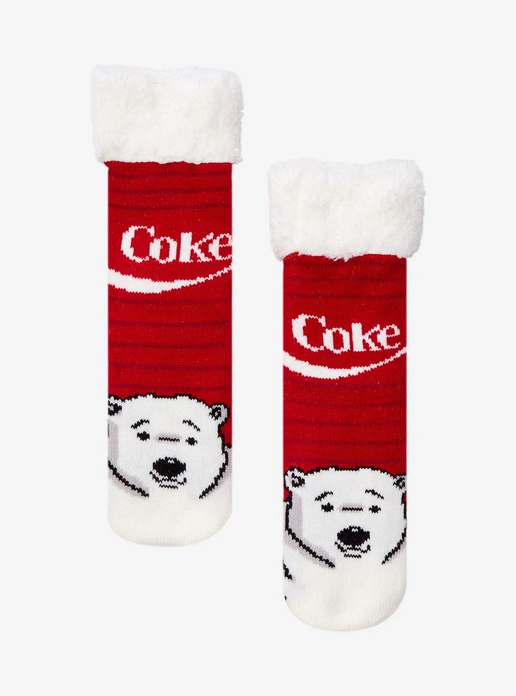 Coca-Cola Polar Bear Cozy Slipper Socks