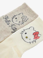 Hello Kitty Face Crew Socks 2 Pair