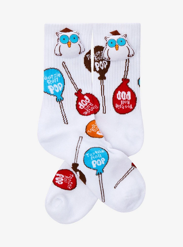 Tootsie Roll Pop Owl Crew Socks