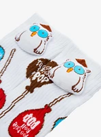 Tootsie Roll Pop Owl Crew Socks