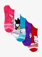 Hello Kitty And Friends Peeking Stripe No-Show Socks 5 Pair