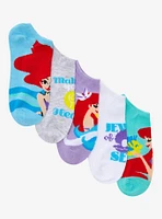 Disney The Little Mermaid Ariel No-Show Socks 5 Pair