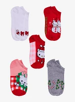 Hello Kitty Holiday No-Show Socks 5 Pair