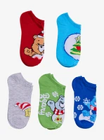 Care Bears Christmas No-Show Socks 5 Pair