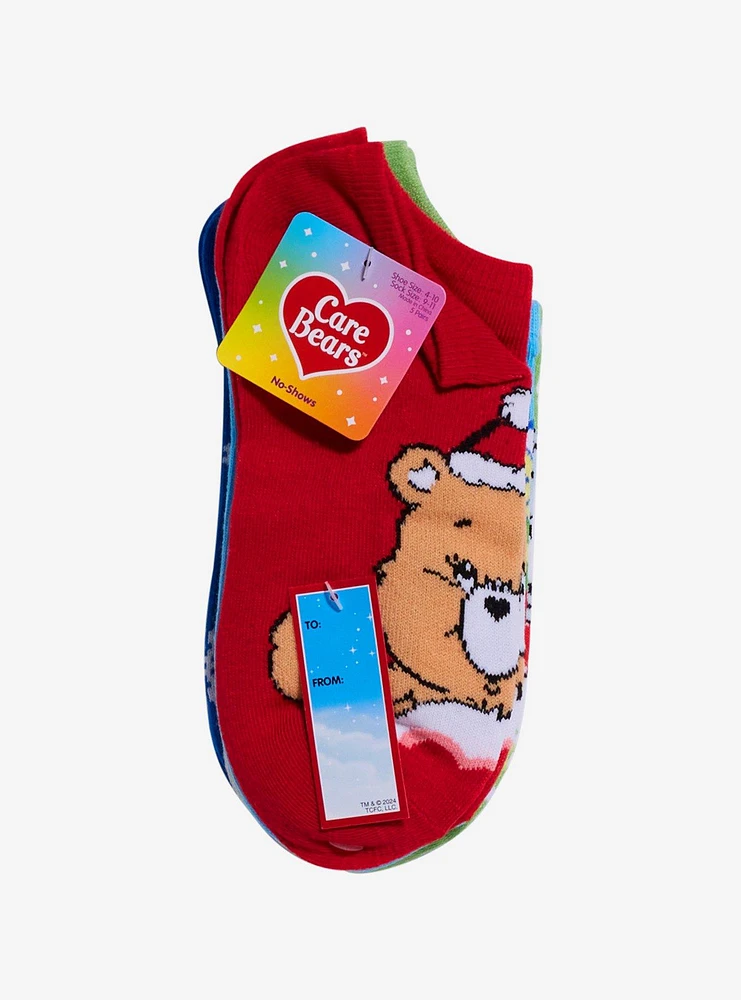 Care Bears Christmas No-Show Socks 5 Pair