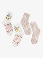 Disney Winnie The Pooh Christmas Fuzzy Socks 2 Pair