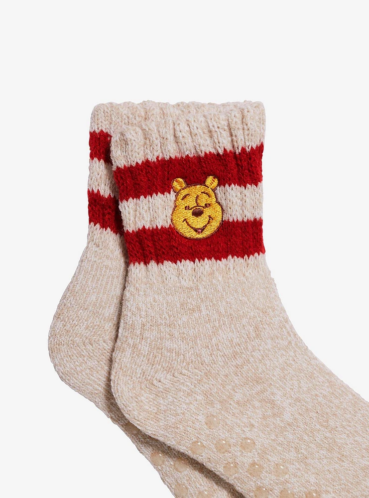 Disney Winnie The Pooh Varsity Stripe Cozy Slipper Socks