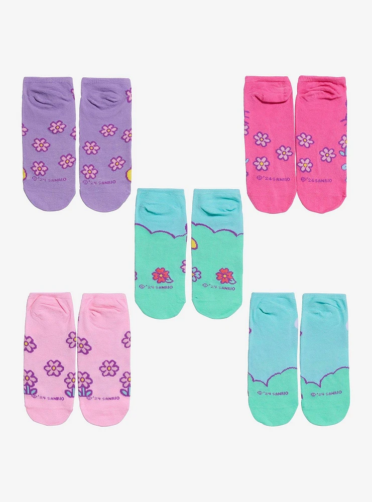 Hello Kitty And Friends Flower No-Show Socks 5 Pair