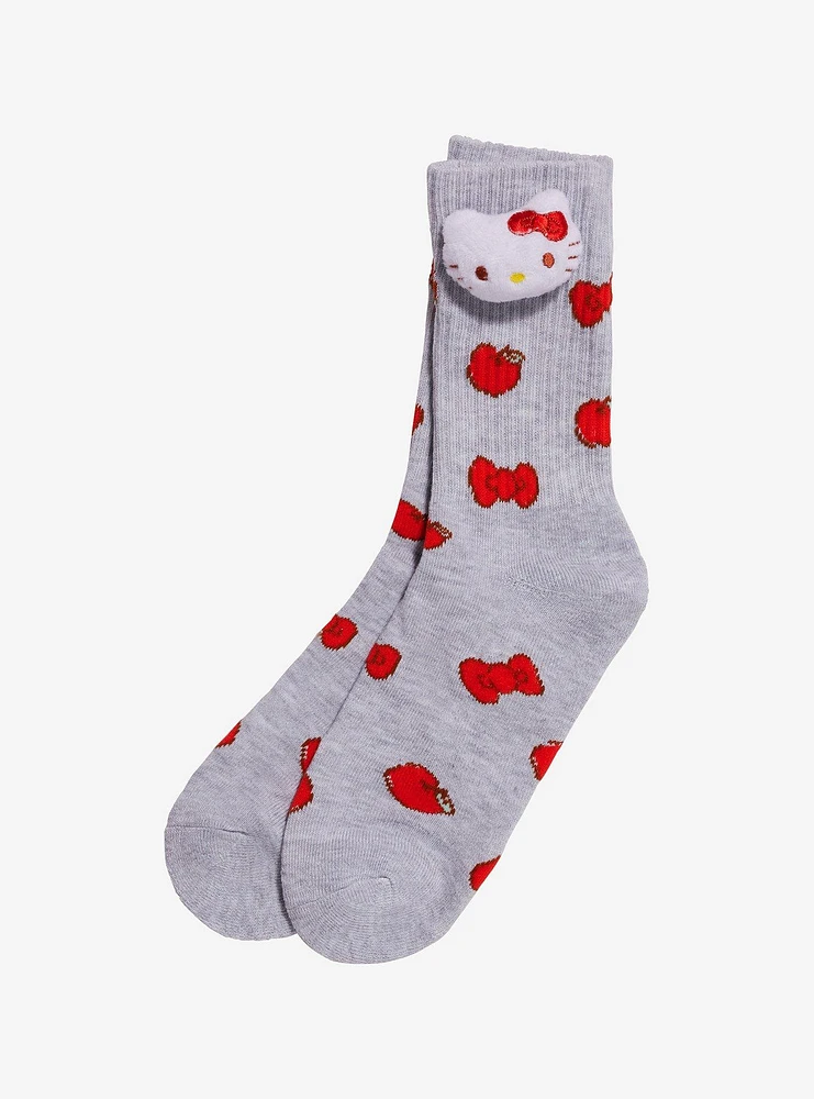 Hello Kitty Apples Plush Crew Socks