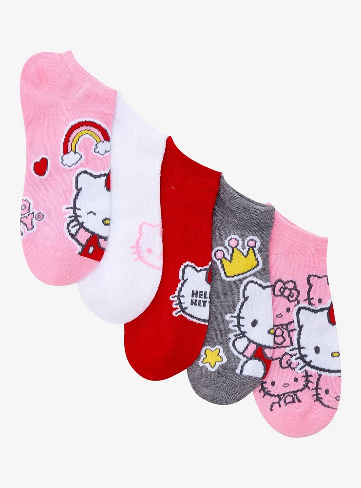 Hello Kitty Icons No-Show Socks 5 Pair