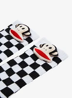 Paul Frank Plush Checkered Crew Socks