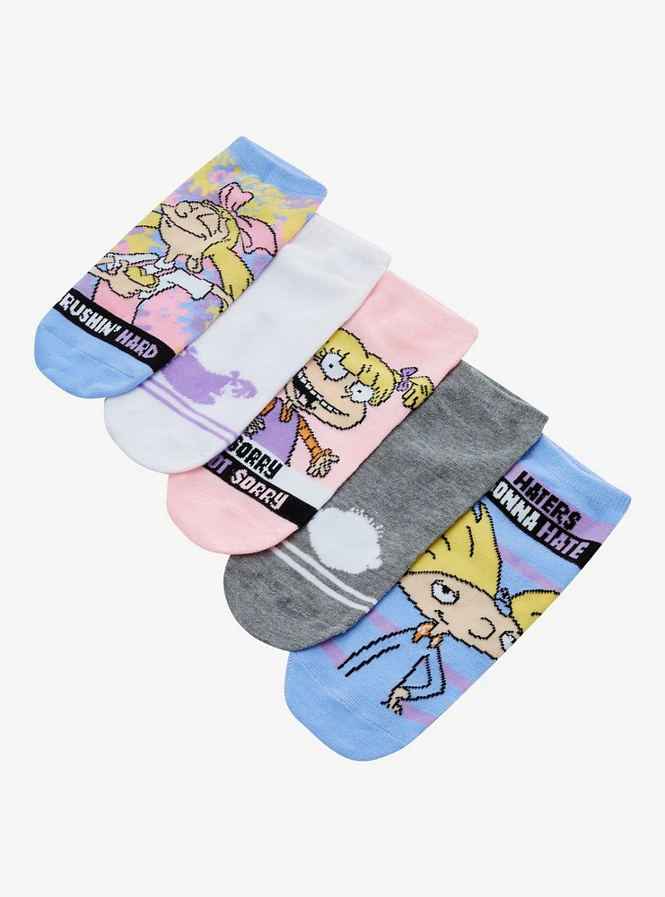 Nickelodeon '90s Characters No-Show Socks 5 Pair