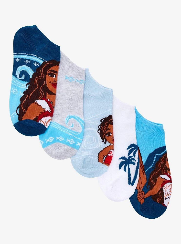 Disney Moana 2 No-Show Socks 5 Pair