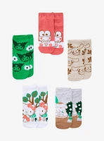 Hello Kitty And Friends Floral No-Show Socks 5 Pair