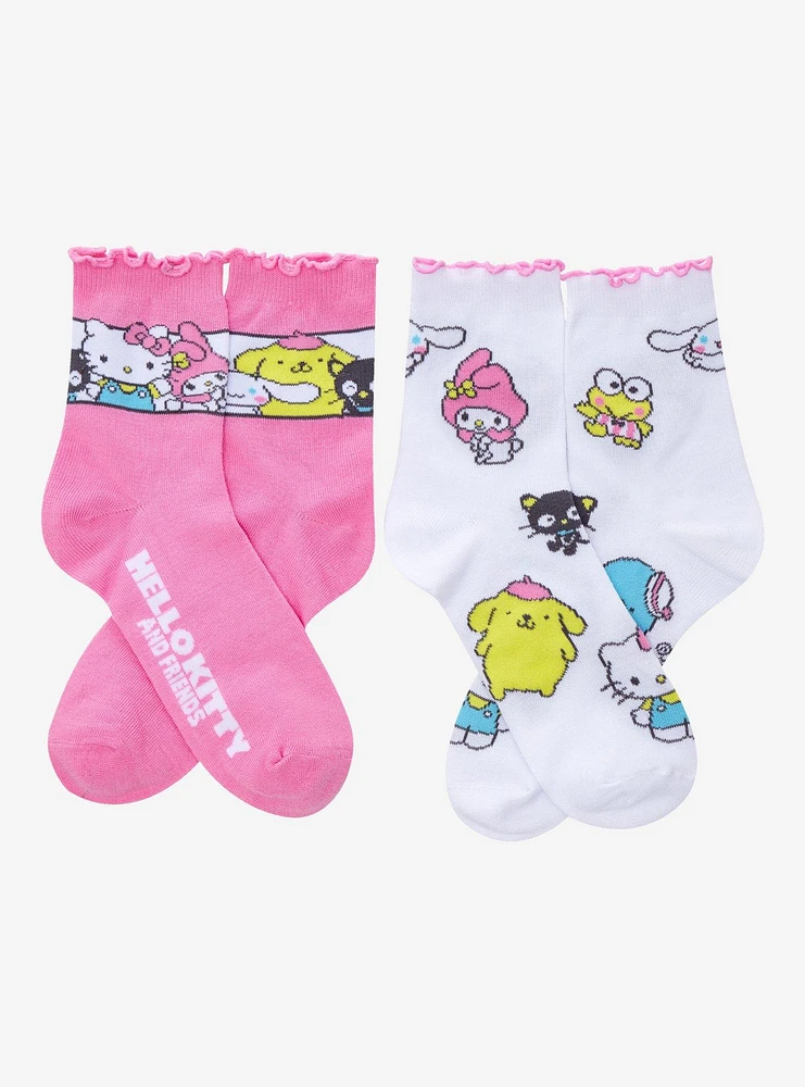 Hello Kitty And Friends Lettice Trim Ankle Socks 2 Pair