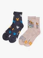 Disney Mickey Mouse And Friends Chill Crew Socks 2 Pair