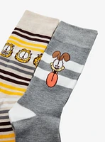 Garfield & Odie Stripe Crew Socks 2 Pair