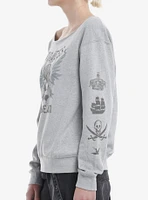 Disney Pirates Of The Caribbean Icons Boatneck Girls Sweatshirt