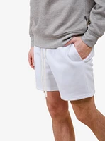 White 5" Inseam Core Fleece Short