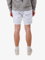 White 5" Inseam Core Fleece Short