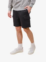 Black Core Fleece Cargo Short