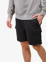 Black Core Fleece Cargo Short