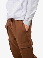 Toffee Contrast Stitch Cargo Sweatpant