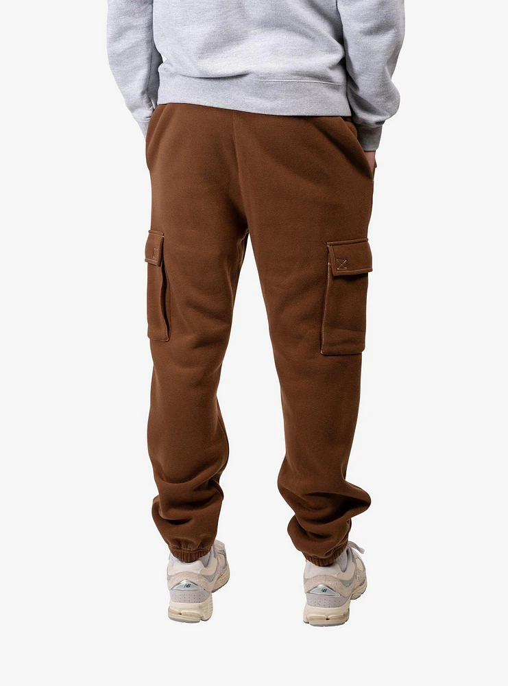 Toffee Contrast Stitch Cargo Sweatpant