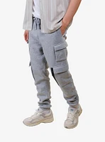 Heather Grey Fleece Utility Cargo Sweatpant