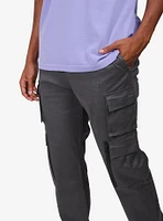 Charcoal Grey Stretch Twill Utility Pant