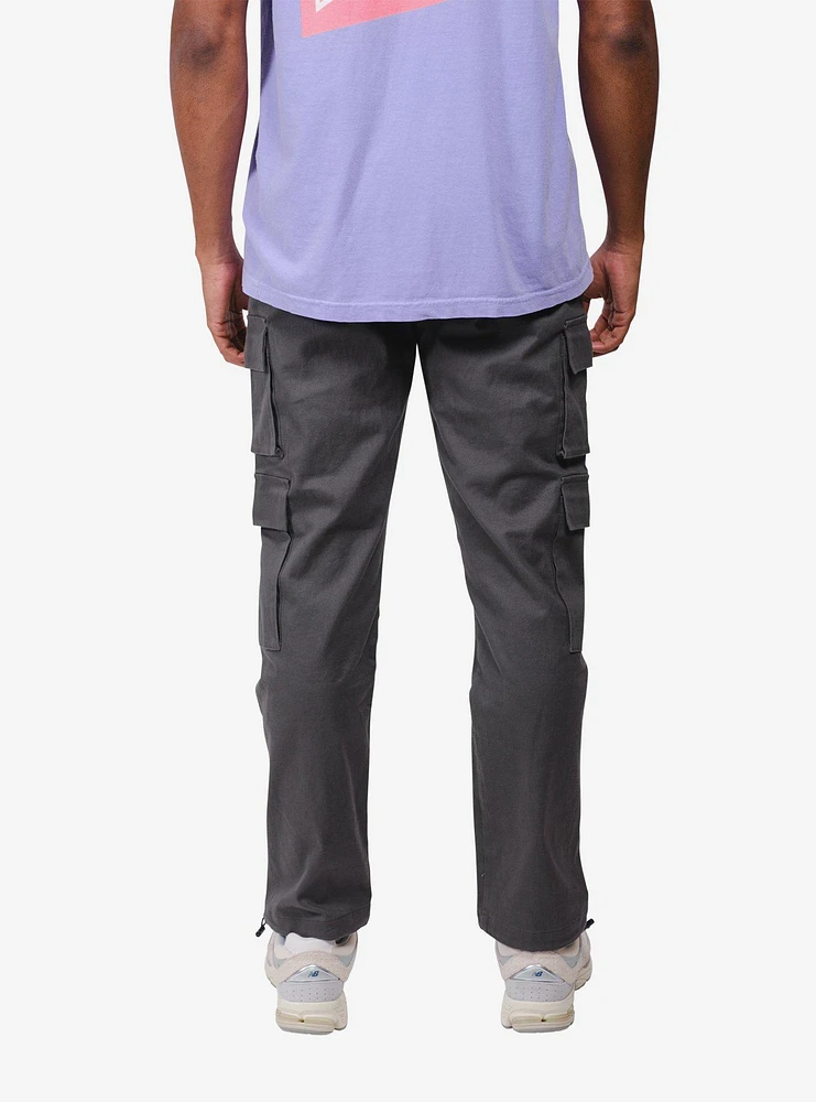 Charcoal Grey Stretch Twill Utility Pant