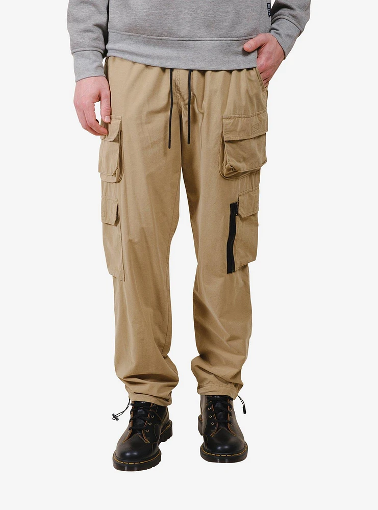 Khaki Stretch Twill Utility Pant