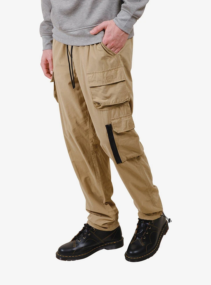 Khaki Stretch Twill Utility Pant