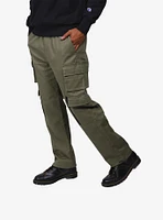 Olive Stretch Twill Utility Pant