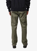 Olive Stretch Twill Utility Pant