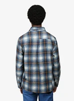 Blue Beige Check Heavy Flannel Shacket