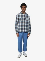 Blue Beige Check Heavy Flannel Shacket