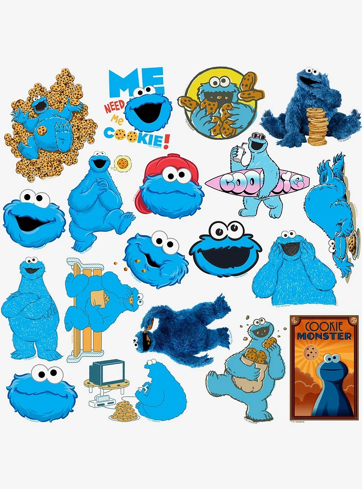 Sesame Street Cookie Monster Sticker Pack