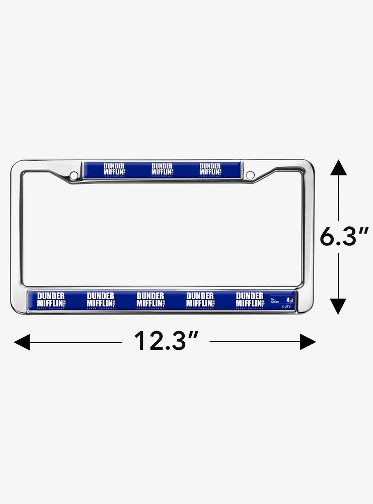 The Office Dunder Mifflin Logo Metal License Plate Frame