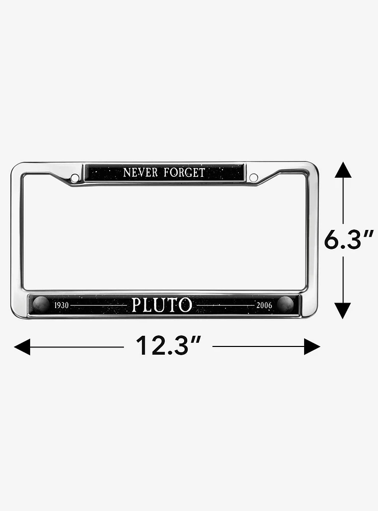 Never Forget Pluto Metal License Plate Frame