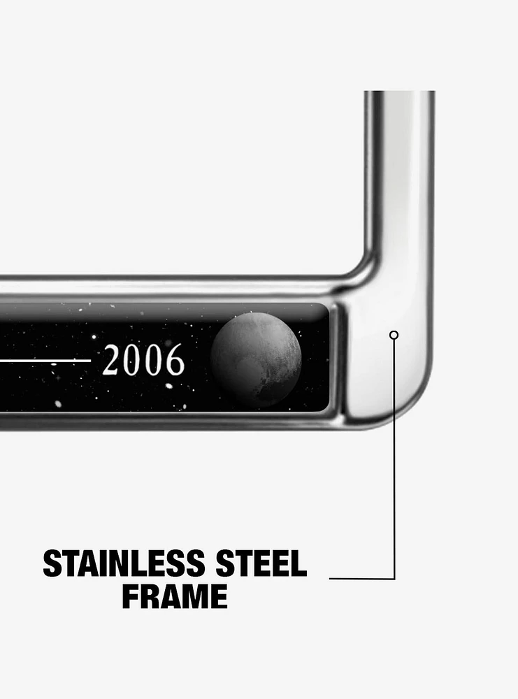 Never Forget Pluto Metal License Plate Frame