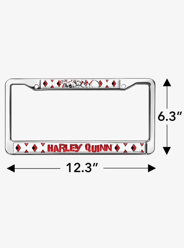 DC Comics Harley Quinn Diamonds Metal License Plate Frame